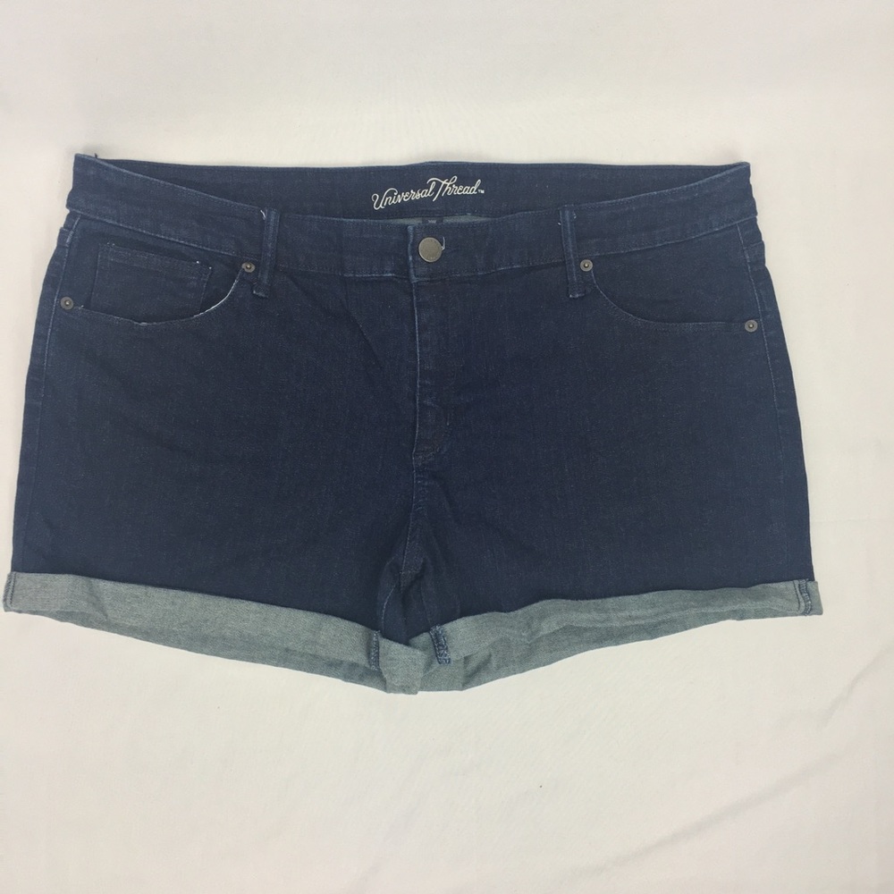 Universal Thread  Womens  Denim Midi Cuffed Shorts